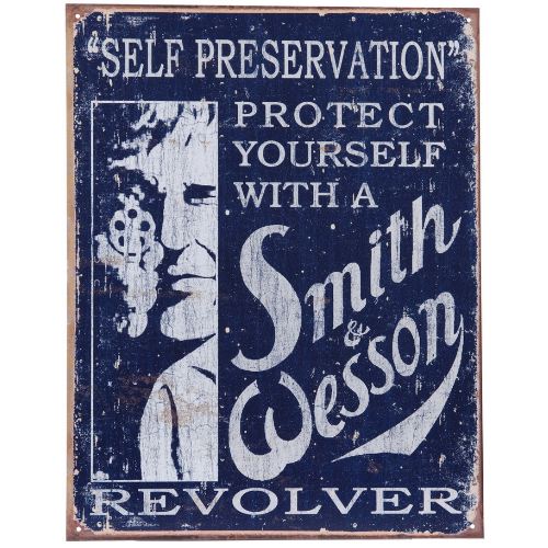 Plaque me tal made in usa smith et wesson pour de coration