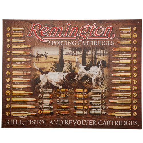 Plaque me tal remington avec chien de chasse pour de coration