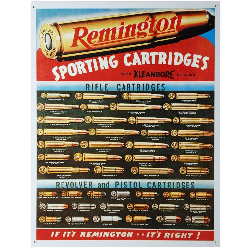 Plaque me tal remington sporting cartridges pour de coration