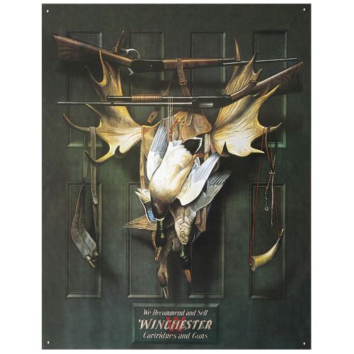 Plaque me tal winchester pour de coration avec canards