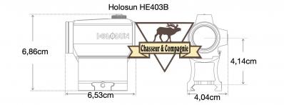 Point rouge holosun he403b dimensions