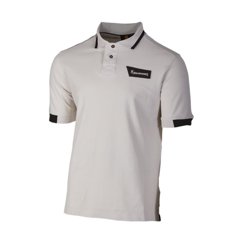 Polo browning ultra beige pour tir sportif cible et pigeon