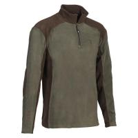 Polo de chasse en polaire kaki percussion sweet col zippe 1