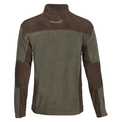 Polo de chasse en polaire kaki percussion sweet col zippe 1