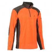 Polo de chasse en polaire orange percussion sweet col zippe 1
