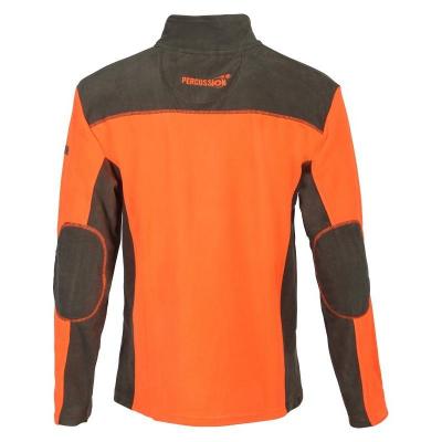 Polo de chasse en polaire orange percussion sweet col zippe 1