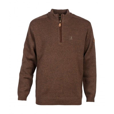 Pull chasse brode col cheminee islande 1