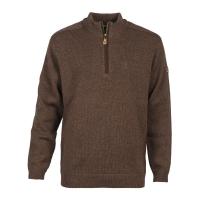 Pull col cheminee marron