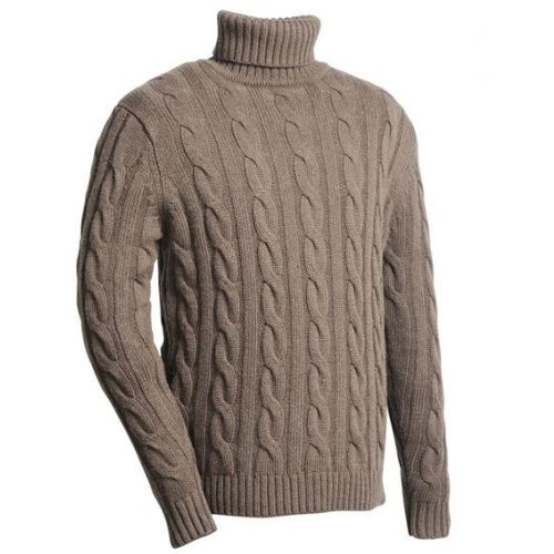 Pull col roule marron homme angora club interchasse walter