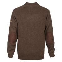 Pull de chasse percussion col chemine e marron