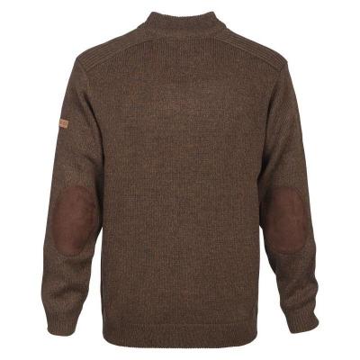 Pull col cheminee marron