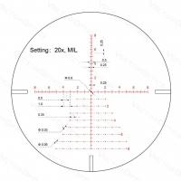 Re ticule vct 20a mrad sfp mesures