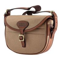 Sac a cartouches country sellerie en imperwax et cuir beige 1