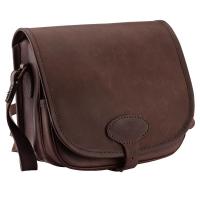 Sac a cartouches de chasse en cuir country sellerie marron