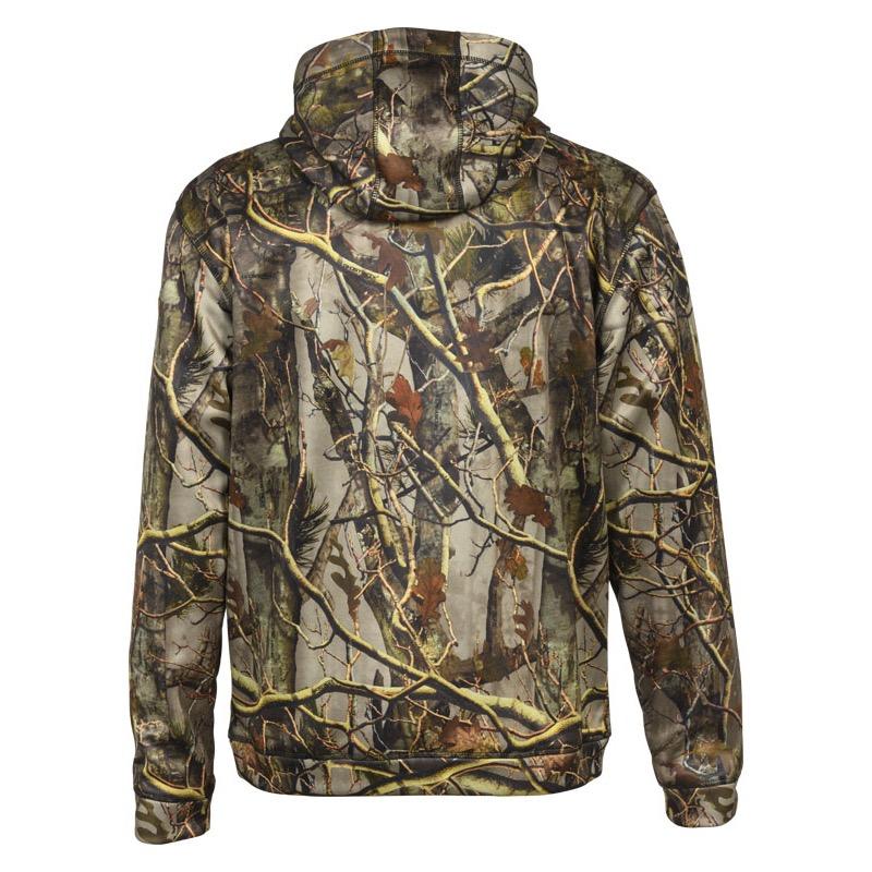 Sweat a capuche de chasse percussion camo forest evo1