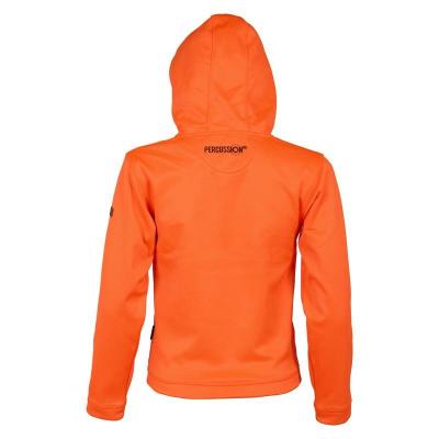 Sweat de chasse a capuche enfant percussion orange
