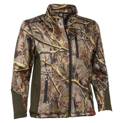 Sweat shirt de chasse zippe percussion enfant forest evo