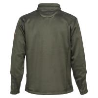 Sweat shirt de chasse zippe percussion kaki vert1
