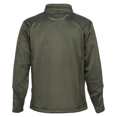 Sweat shirt de chasse zippe percussion kaki vert