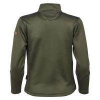 Sweat shirt zippe de chasse percussion enfant kaki vert1