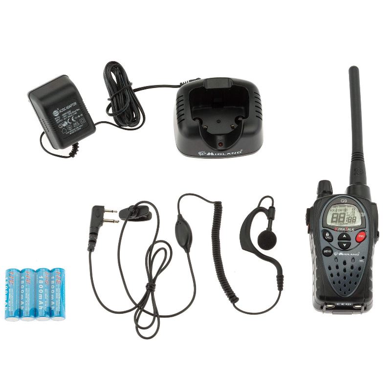 Talkie walkie midland g9 avec oreillette socle de chargement