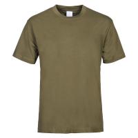 Tee shirt percussion kaki uni en coton 165 grammes au m2 1