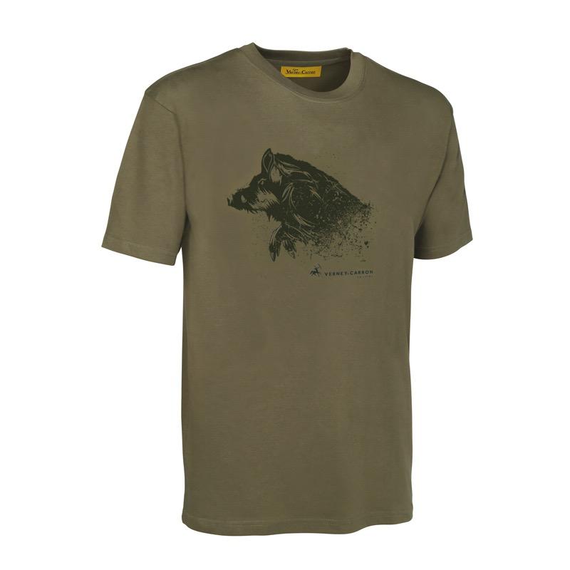 Tee shirt 100 coton Verney Carron imprim Sanglier