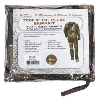 Tenue de pluie chasse percussion enfant camo2