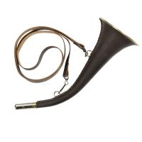 Trompe chasse laiton gaine e de cuir club interchasse axel