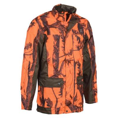 Veste de chasse percussion renfort ripstop camo orange