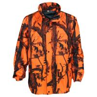 Veste de pluie camouflage orange pour chasse percussion