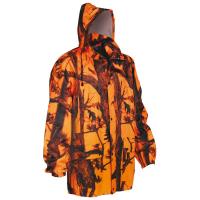 Veste de pluie camouflage orange pour chasse percussion