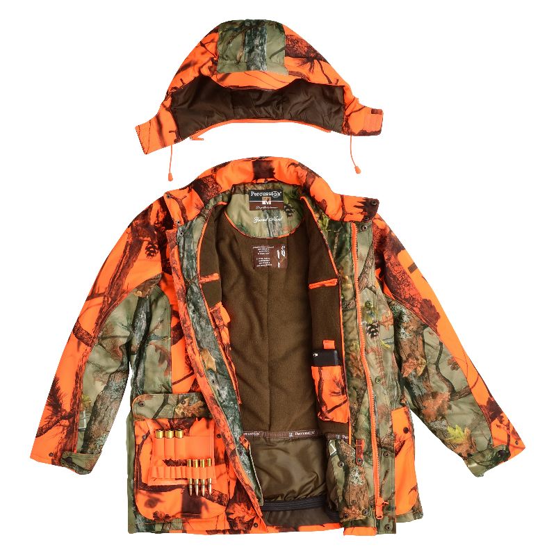 Veste percussion grand nord ghostcamo blaze black et forest