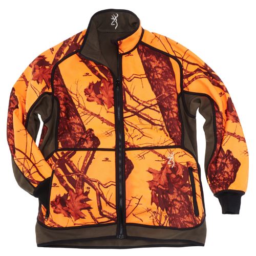 Veste polaire browning powerfleece re versible orange verte1