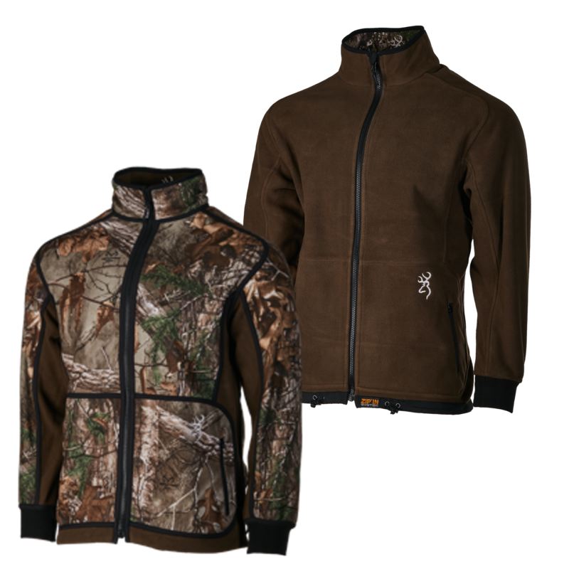 Veste polaire browning powerfleece re versible xtra vert camo 1