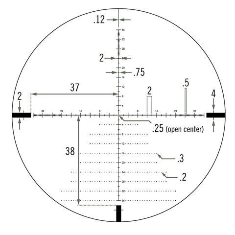 lunette de visée de tir avec zoom à réticule lumineux 2-6x28 RTI